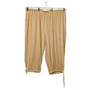 Multi-Coloured Addition-Elle Women's Striped Capri Pajama Pants